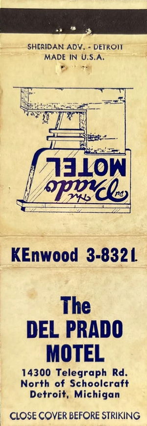 Del Prado Motel (Inn America) - Matchbook (newer photo)